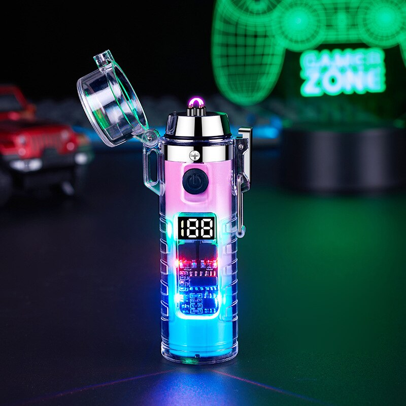 Windproof Double Arc Transparent Flashlight Lighter - Image 5