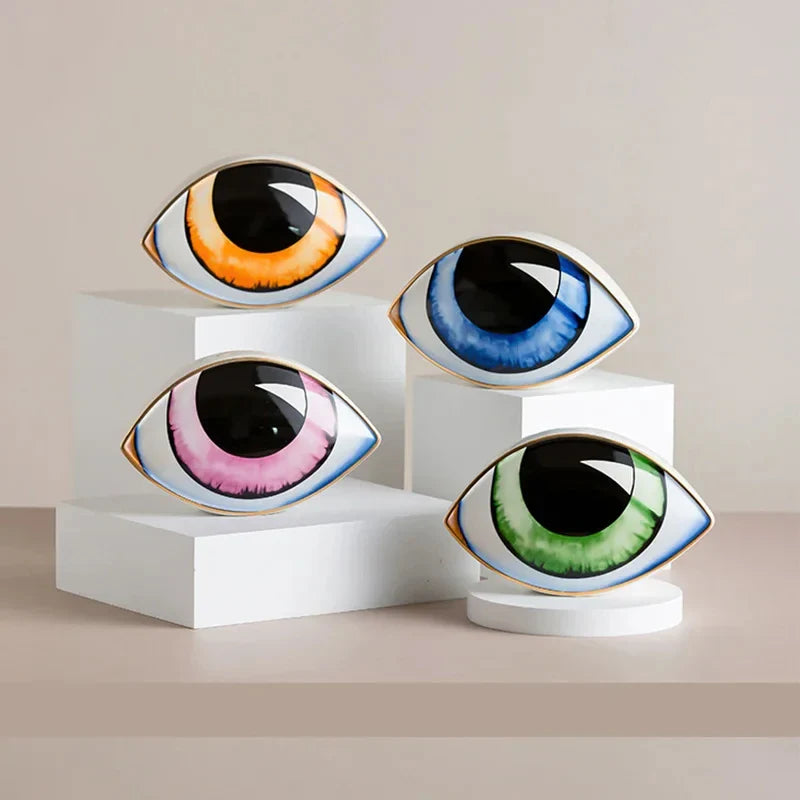 Mystic Eye Sculpture Ceramic Home Decor - Image 1