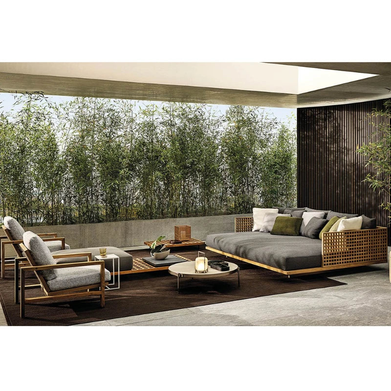 Rattan Resort Elegant Italian Three-Seater Sofa - Image 3