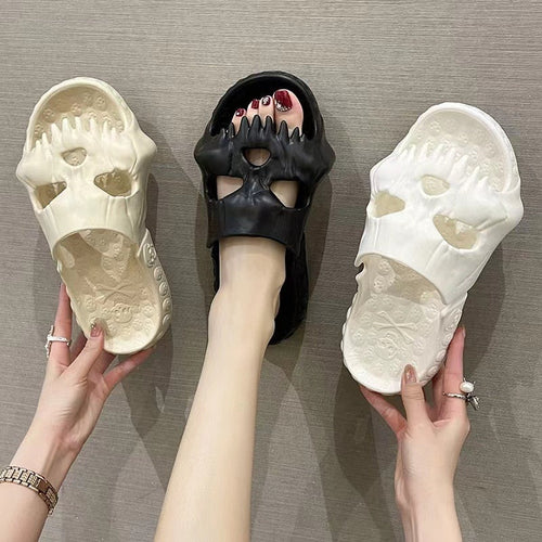 Skeleton Skull Thick Sole Slippers - Image 0