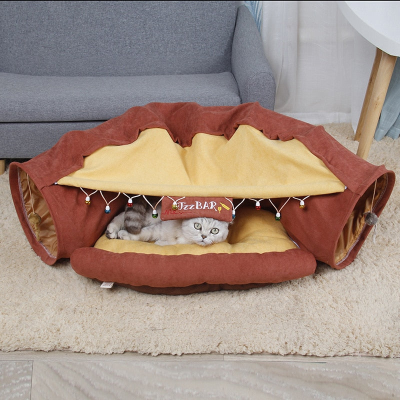 Pet Crawl Foldable Bed Tunnel Toy House - Image 2