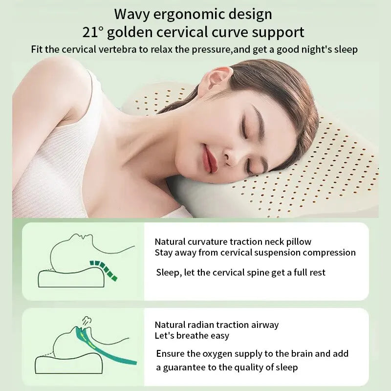 Hypoallergenic Natural Latex Breathable Ergonomic Pillow - Image 6