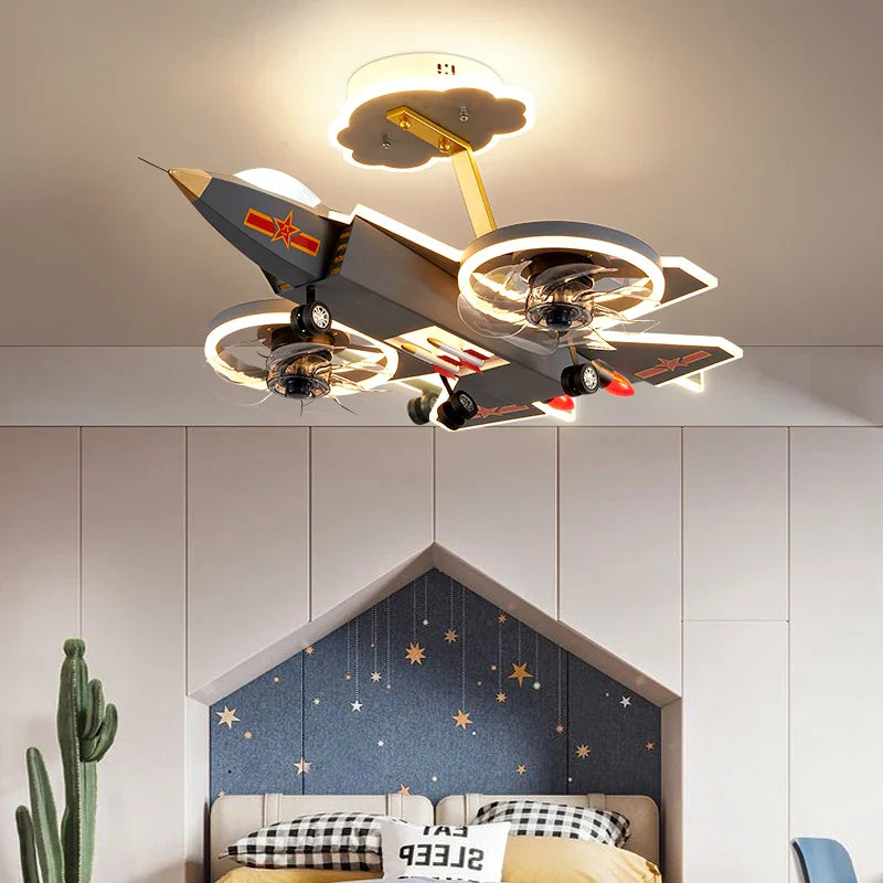 Kids Dream Jet Remote Control Ceiling Fan Light - Image 6