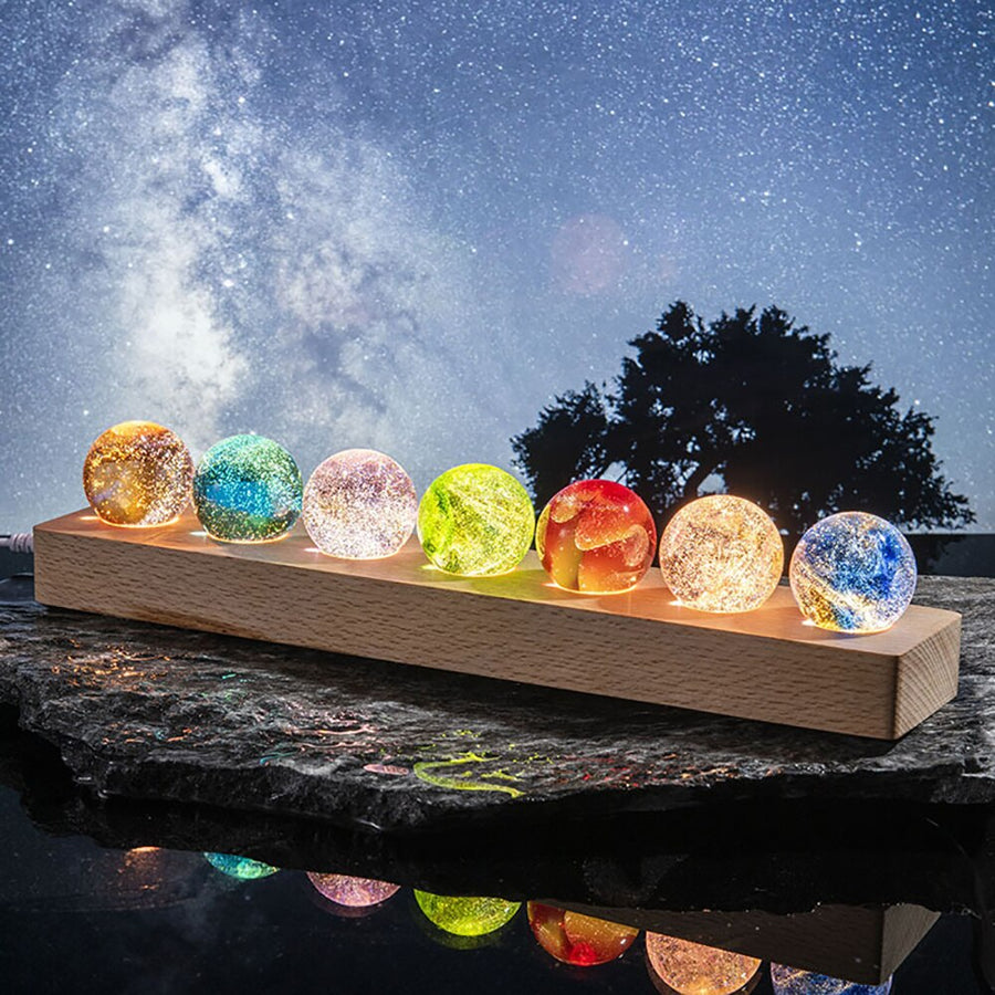 Colorful Luminous Galaxy Crystal Table Set - Image 1