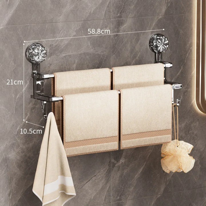 Double Rod Strong Suction Power Towel Rack - Image 12