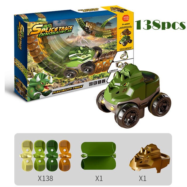 Dinosaur Traffic Jam Gravity Race Track Toy - Image 6