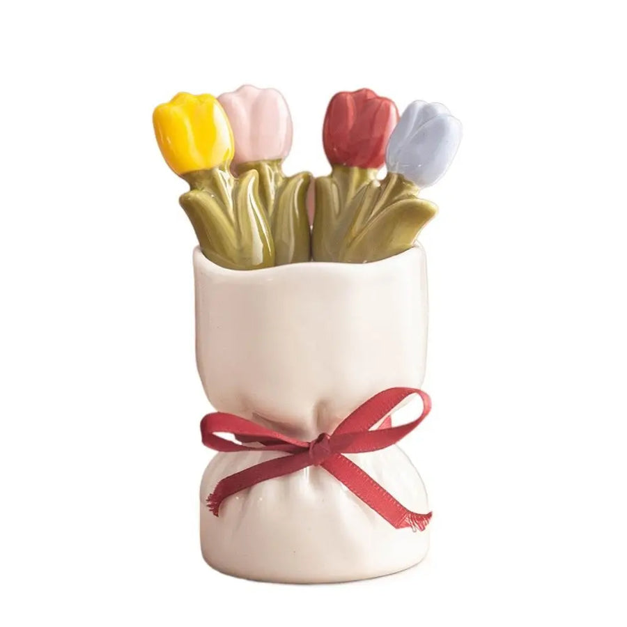 Tulip Bloom Dessert Fork Set - Image 3