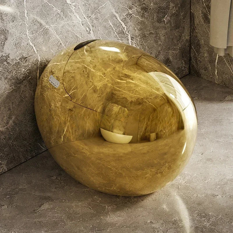 Golden Egg Shape Intelligent Auto Wash Toilet - Image 1