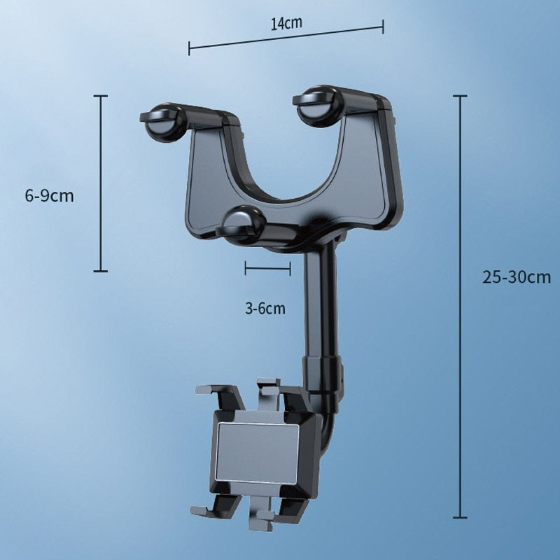 Rotating Rearview Mirror Phone Holder - Image 4