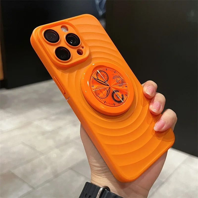 Clock Water Ripple Magsafe Bracket Phone Case - Image 10