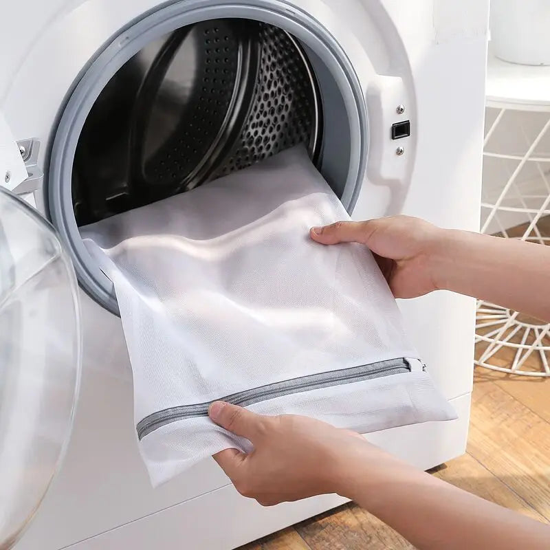 Ultra-Durable White Mesh Shoe Socks Laundry Bag - Image 1