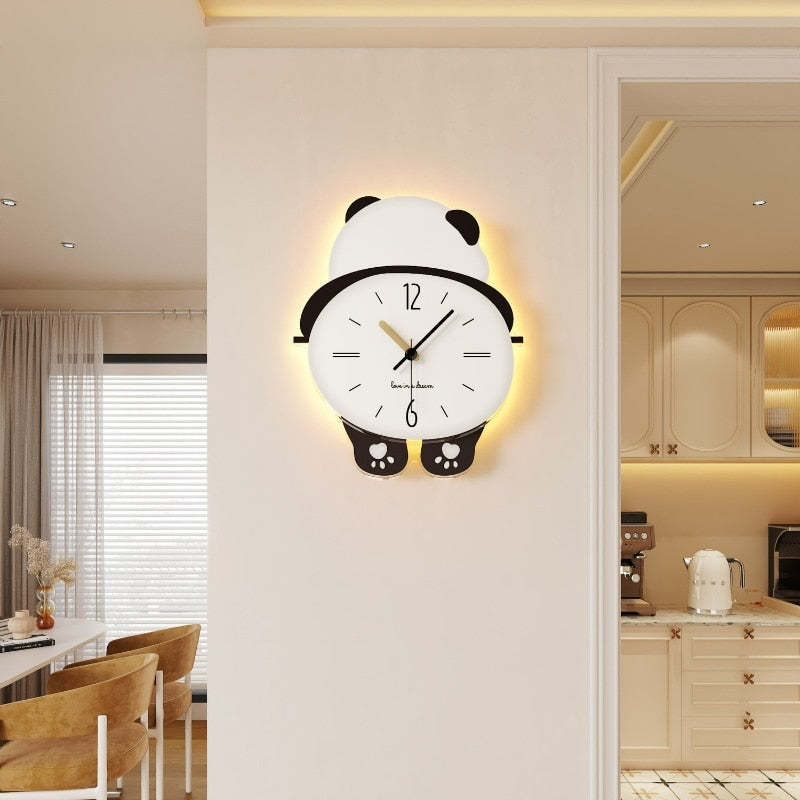 Shy Panda Creative Wall-Hanging Clock - Image 1
