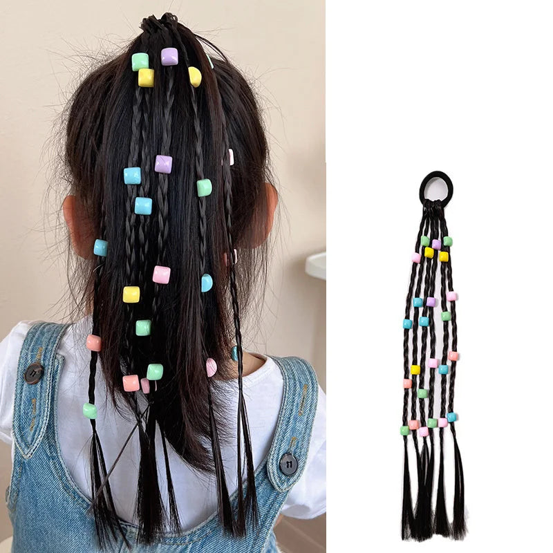 Floral Charm Ponytail Kids Hair Bands - Image 4
