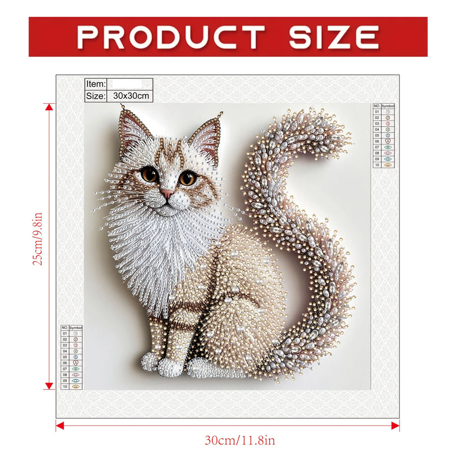 Hush Fluffy Kitten Rhinestone Wall Canvas - Image 4