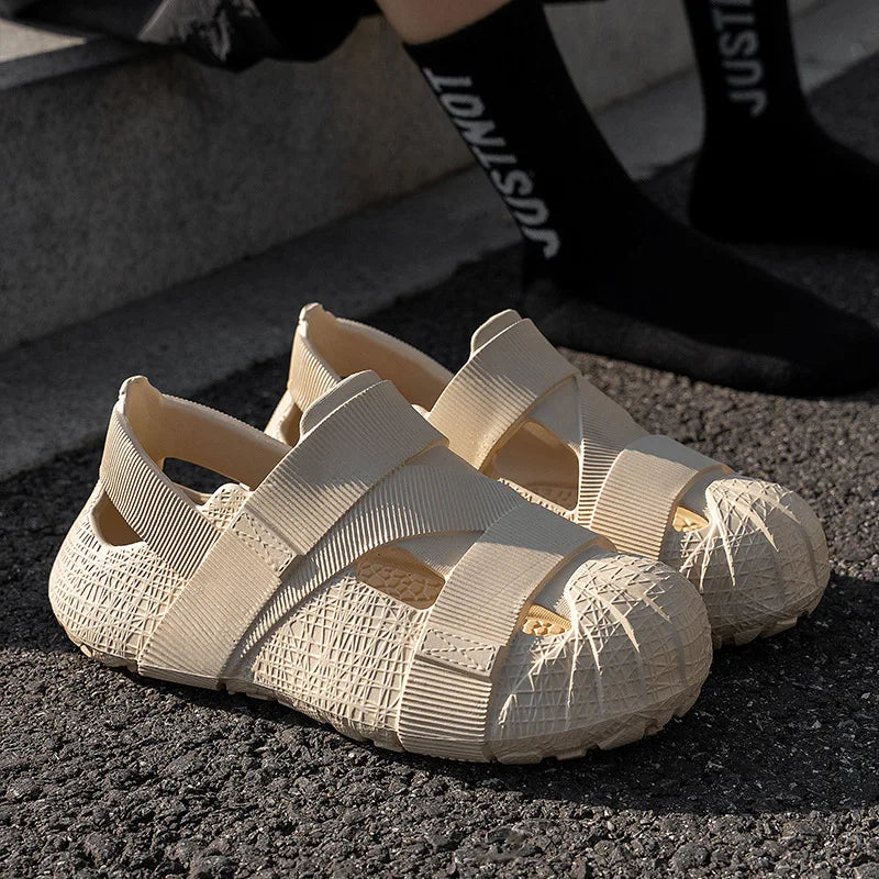 Criss Cross Anti-slip Outdoor Beach Slippers - Image 1