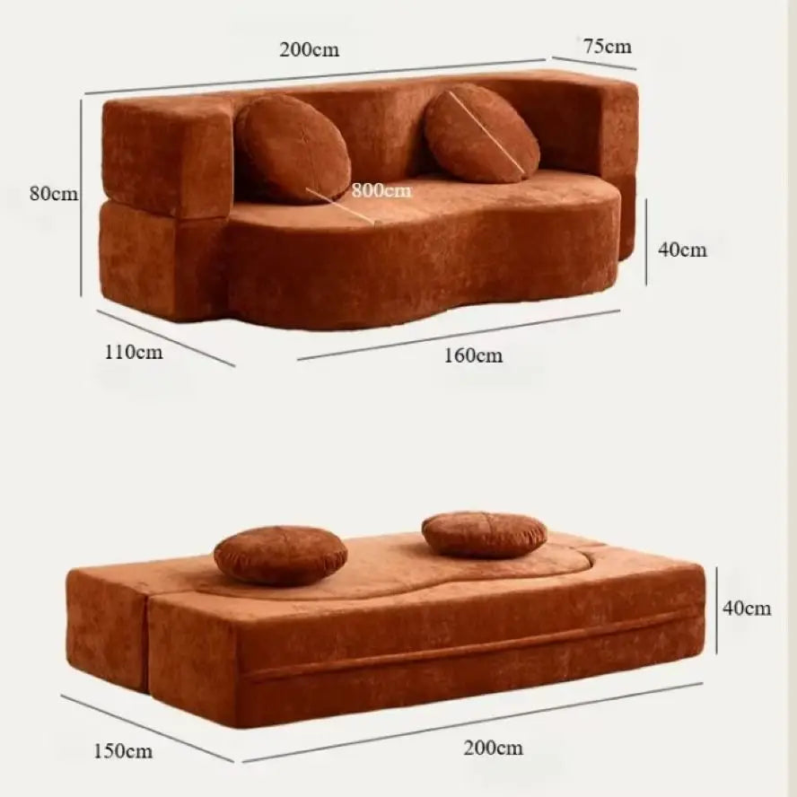 Dual-Mode Foldable Minimalist Sofa Bed - Image 6