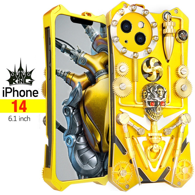 Mechanic Skull Cyberpunk Style iPhone Case - Image 15