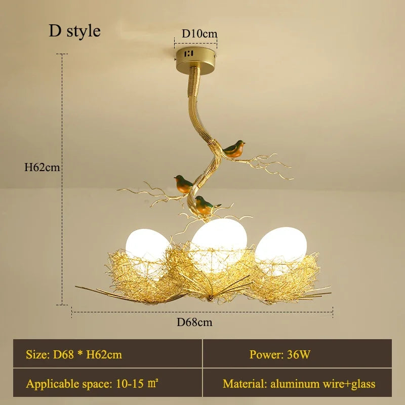 Bird Nest Egg Rustic Minimalist Lamp - Image 9
