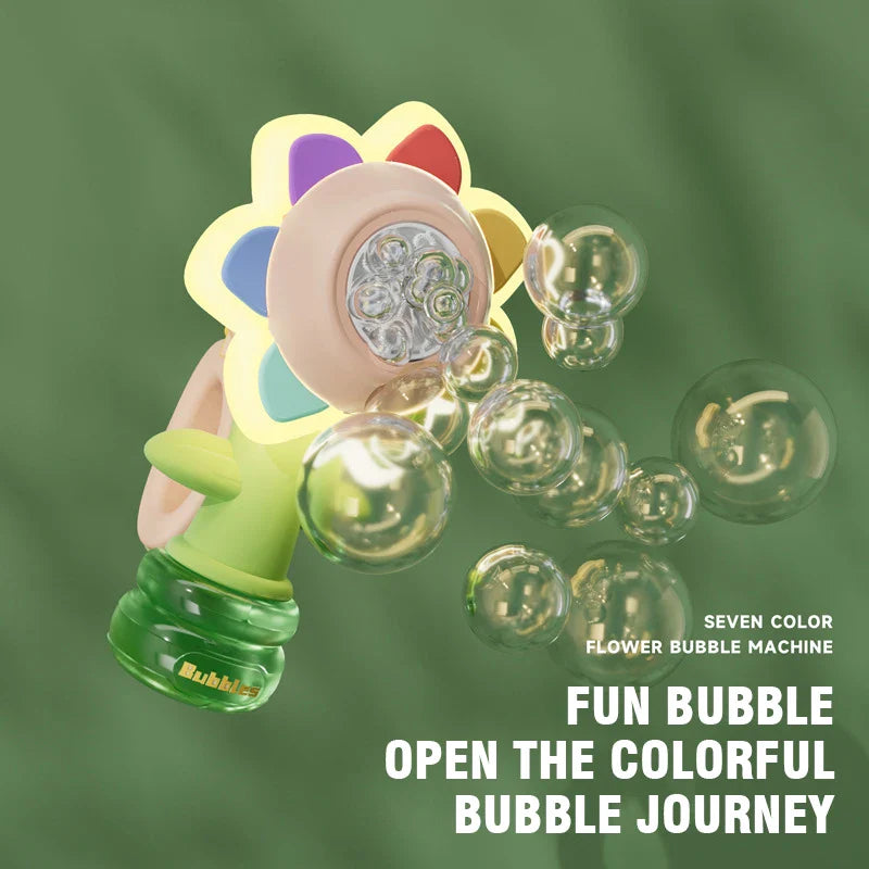 Electric Sunflower Bubble Blower - Image 1