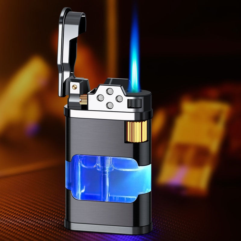 Blue Flame Metal Windproof Gas Lighter - Image 5