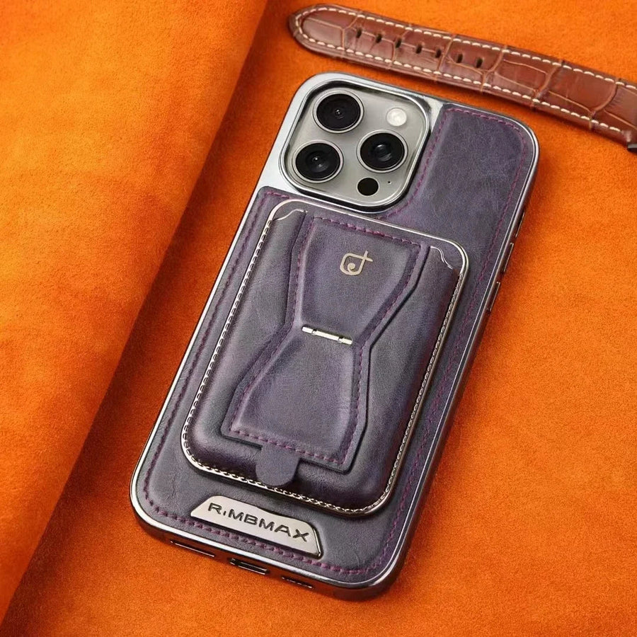 Lux Hold Leather Wallet Stand iPhone Case - Image 5