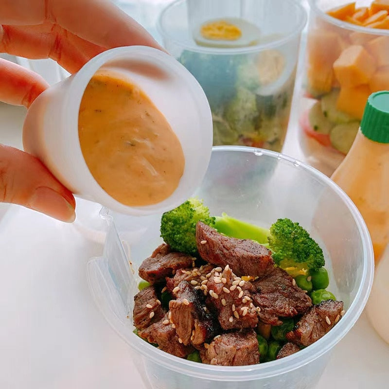 Portable Built-in Fork Mini Salad Cup - Image 3