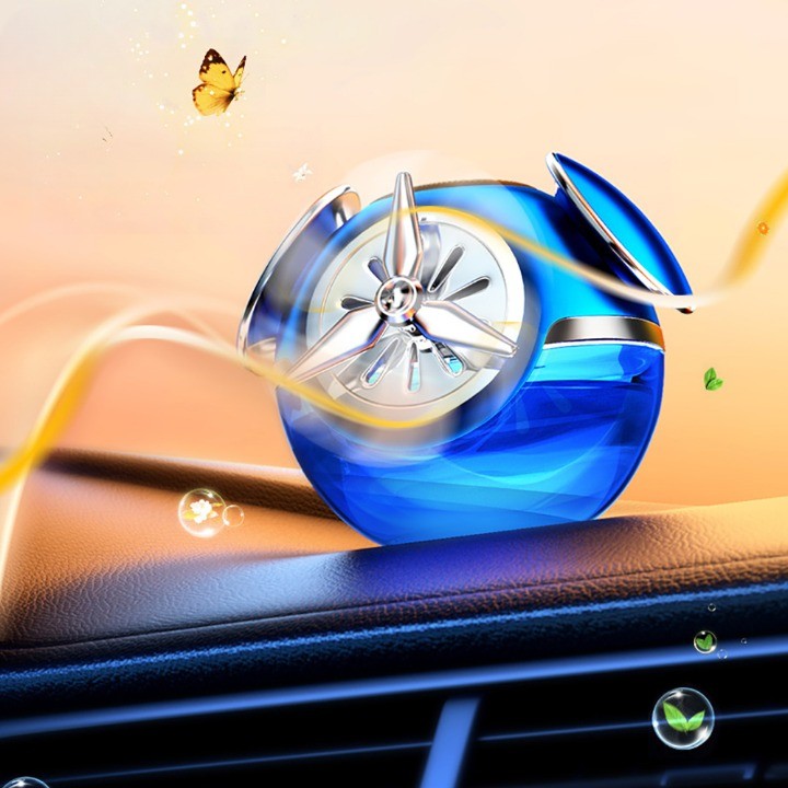 Rotating Perfume Solar Aromatherapy Car Air Freshener - Image 2