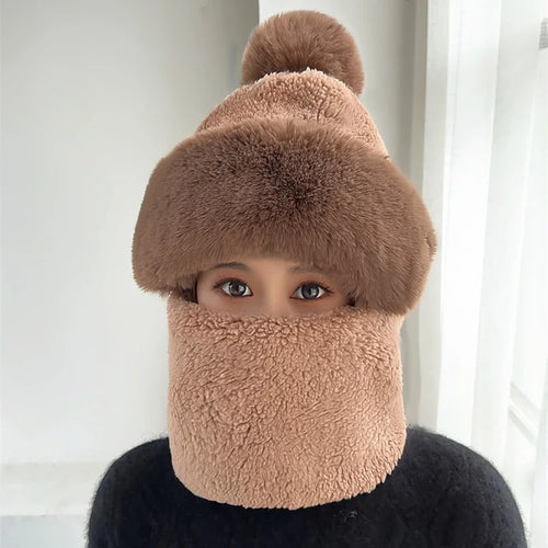 Warm Winter Fluffy Thick Hat Scarf - Image 0