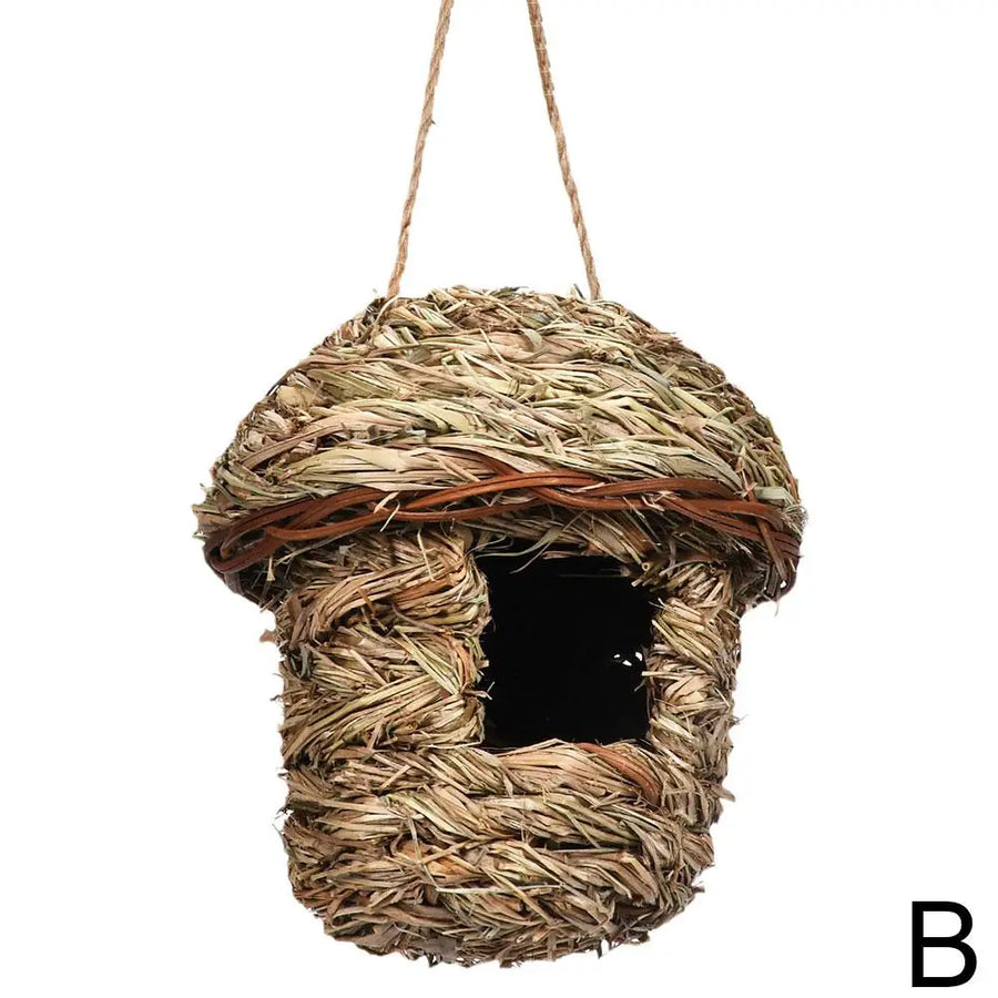 Rustic Natural Wicker Outdoor Birdhouse - Image 8
