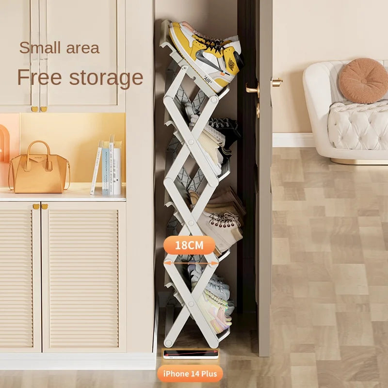 Shoe Organizer Vertical Space-Saving Rack - Image 1