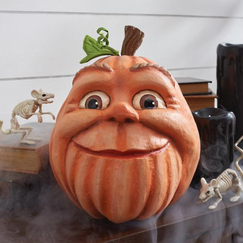 Expressive Pumpkin Faces Halloween Decoration - Image 5