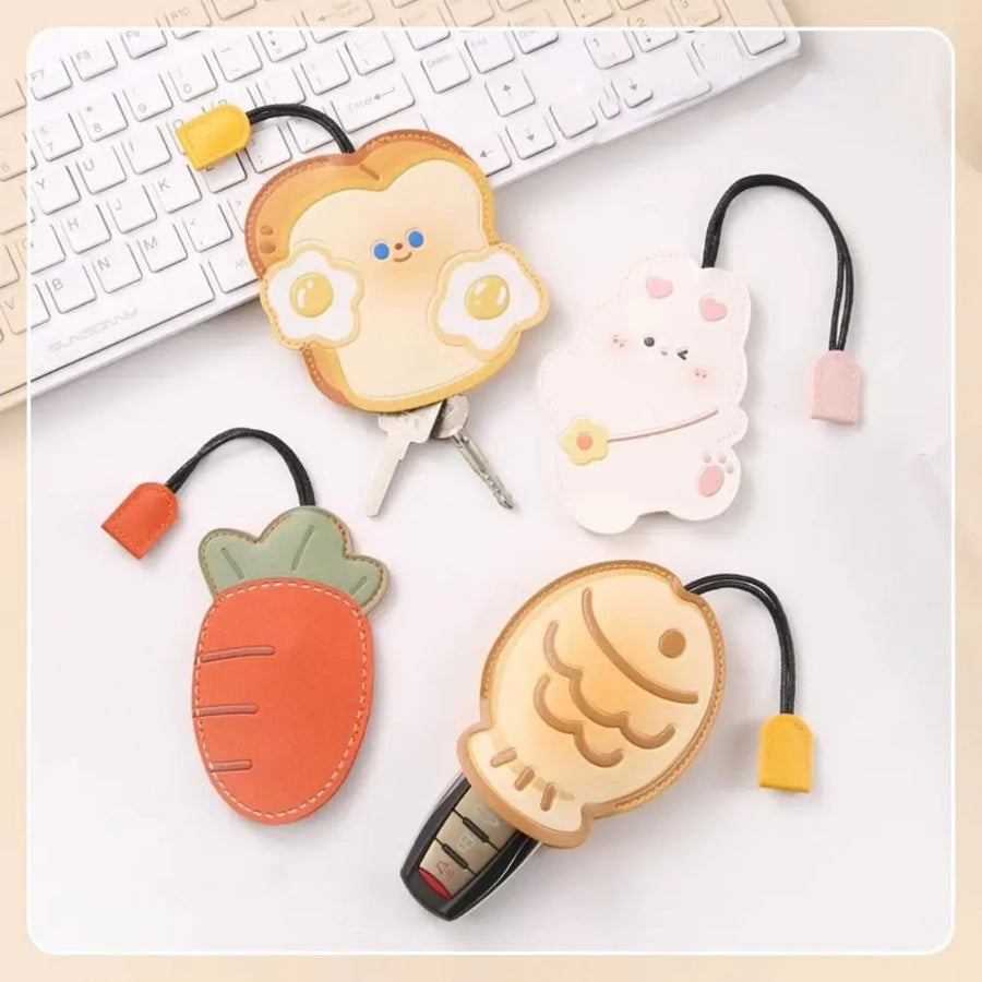 Cartoon Leather Universal Pull-Out Key Case - Image 3