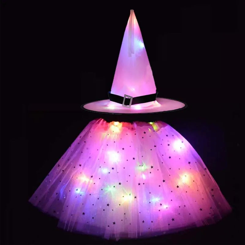 Glow Witch Luminous Kids Costume - Image 4