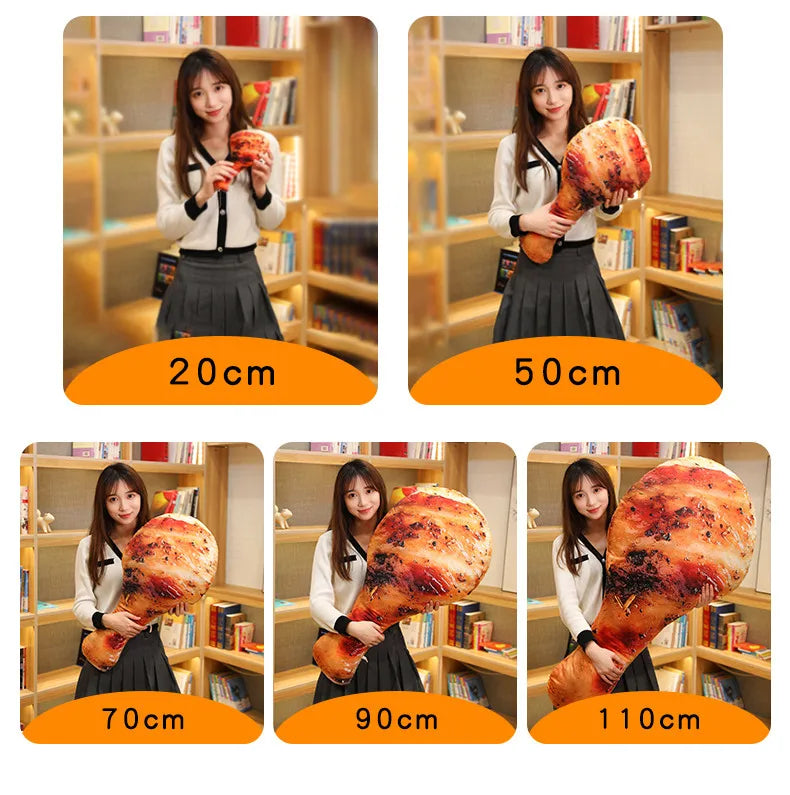 Realistic Food Chicken Leg Plush Toy - Image 2