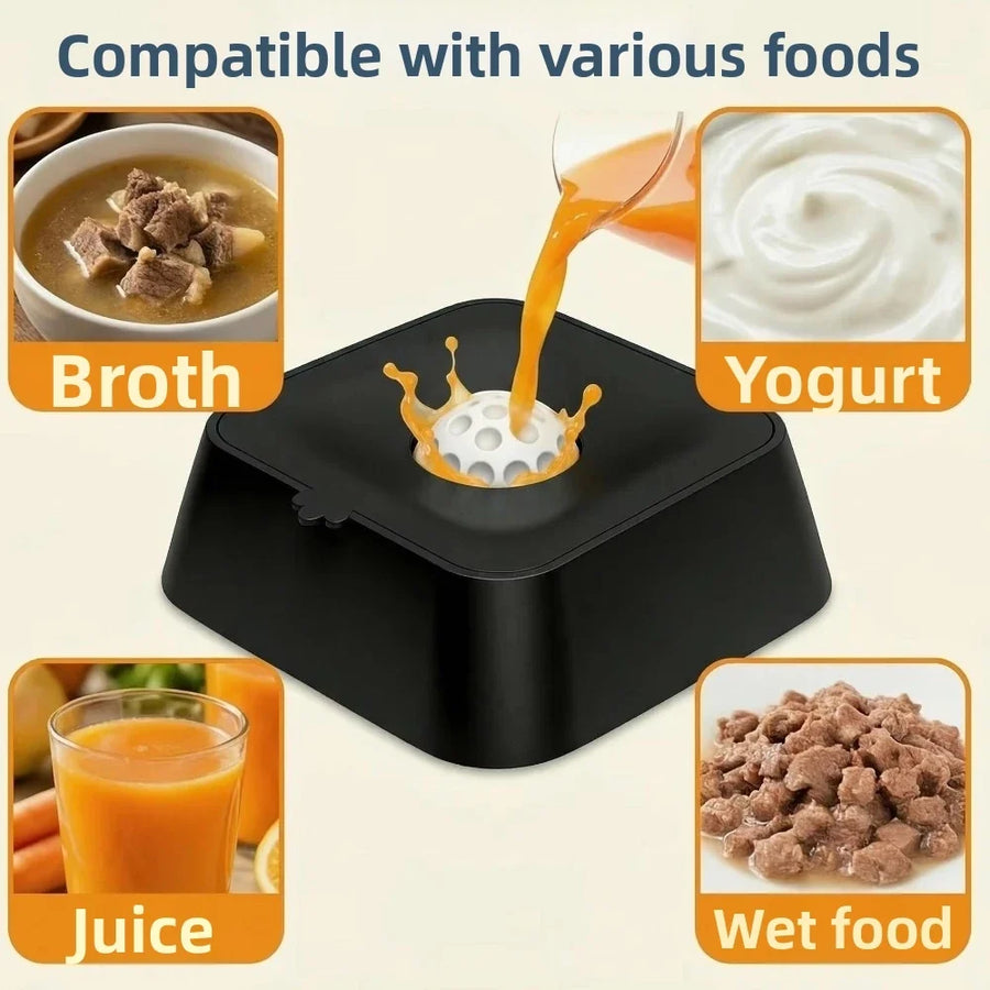 Snack Wheel Rotating Slow Feeder Pet Bowl