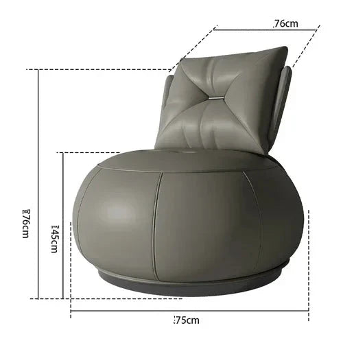 Ergonomic Back Support Rotating Lounge Chair - Image 8