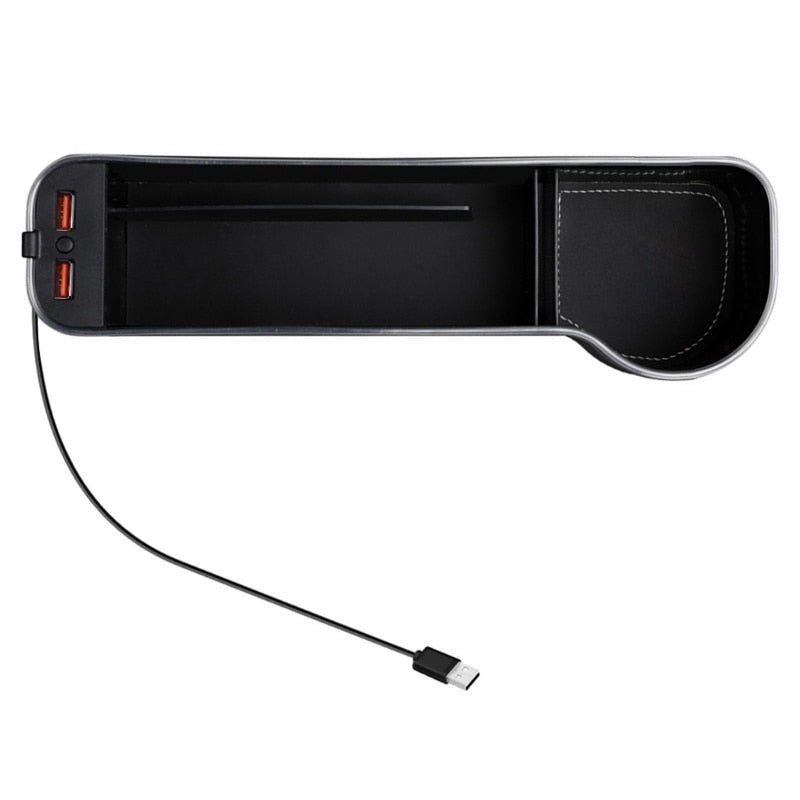 USB Charging LED Car Seat Gap Organizer - Image 9