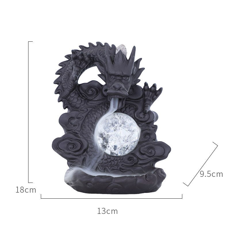 Mystic Dragon Lucky Clay Waterfall Burner - Image 5