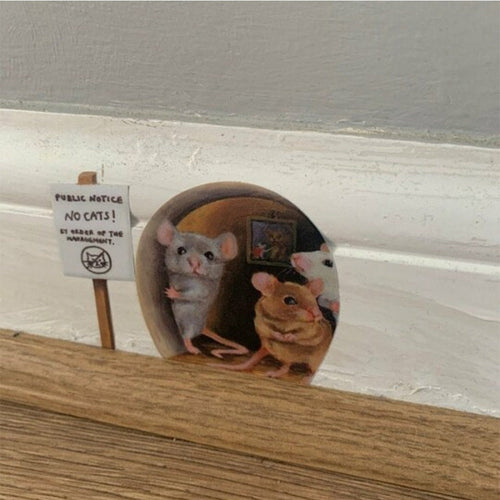 3D Mouse Hole Funny Wall Stickers - Image 0