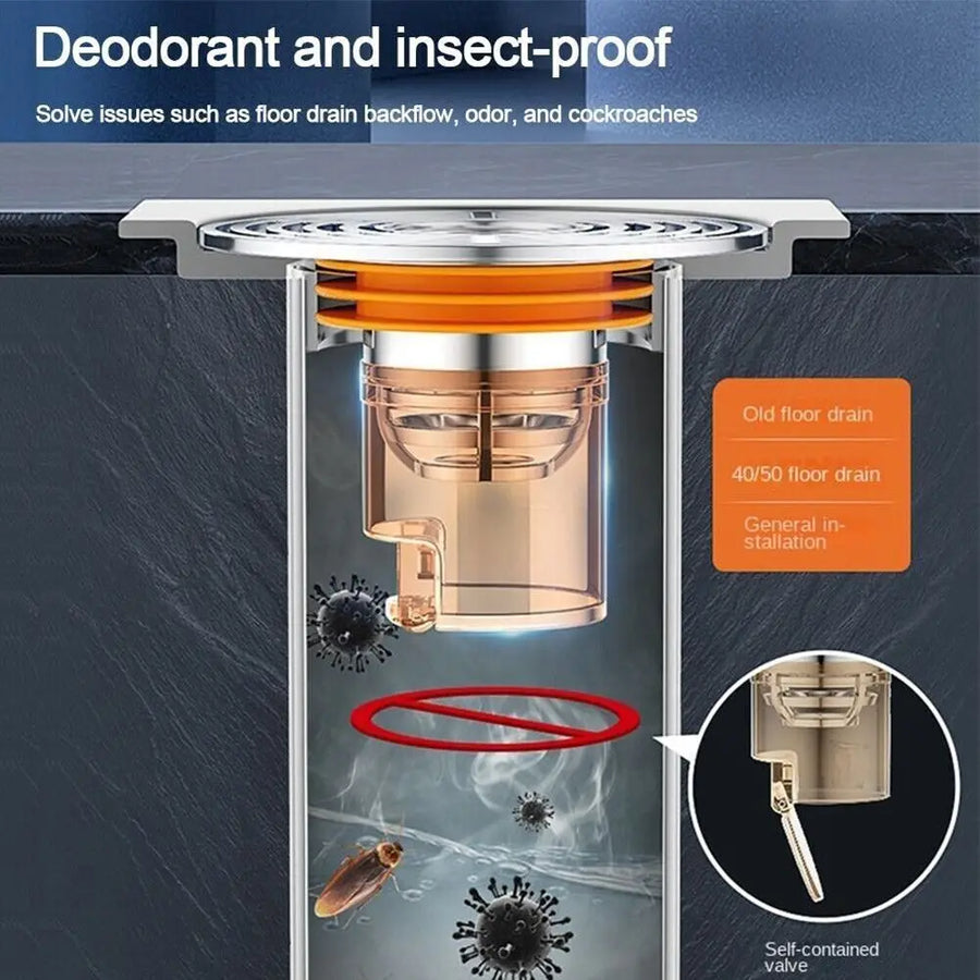 Magnetic Self-Closing Anti-Odor Bathroom Strainer Cover - Image 2