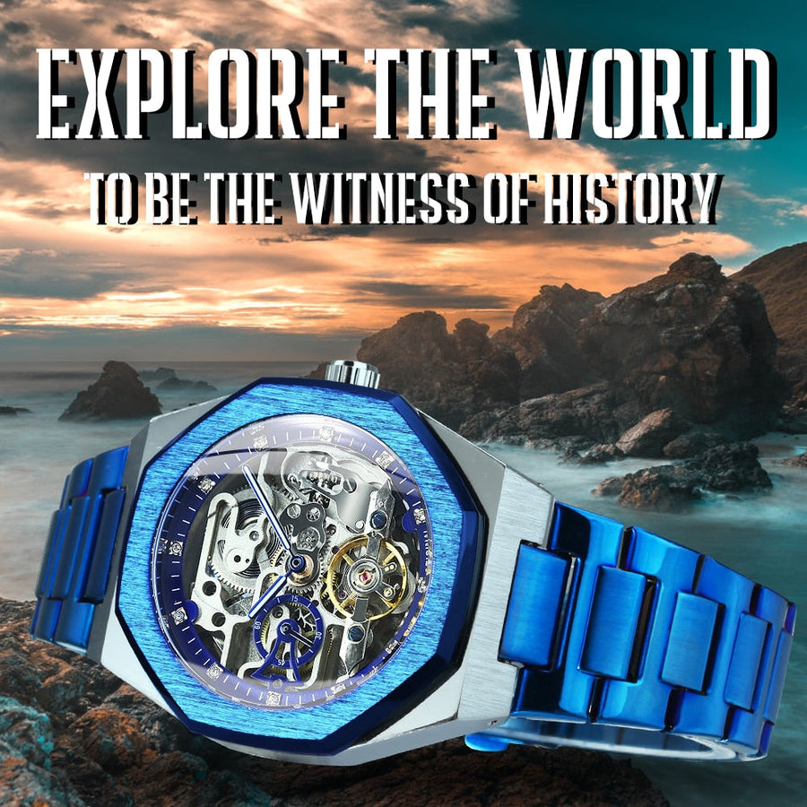 Royale Skeleton Mechanical Men Watch - Image 4