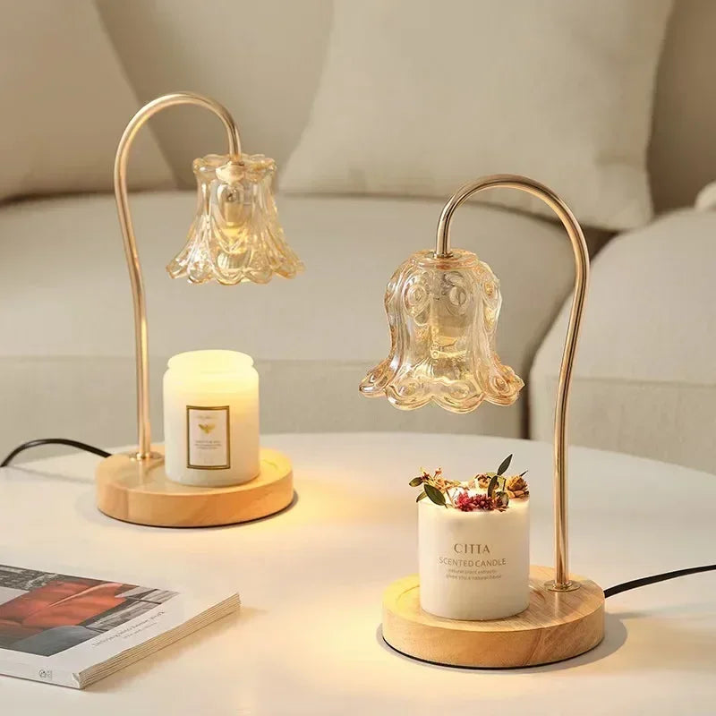 Flower-Shaped Warm Audience Candle Warmer Lamp - Image 0