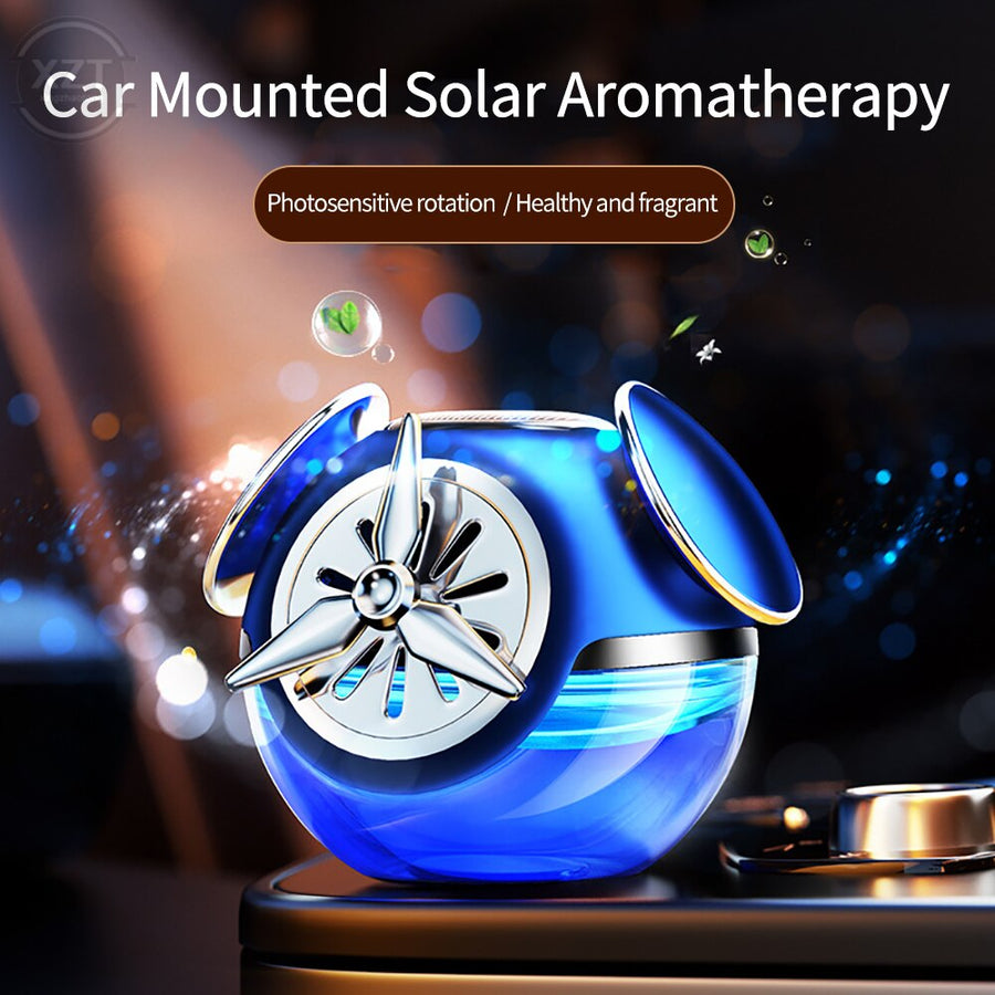 Rotating Perfume Solar Aromatherapy Car Air Freshener - Image 4