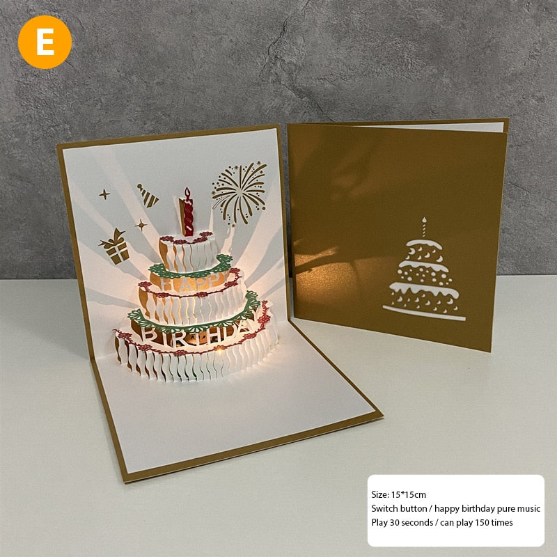 3D Birthday Music Happy Cake Cards - Image 6