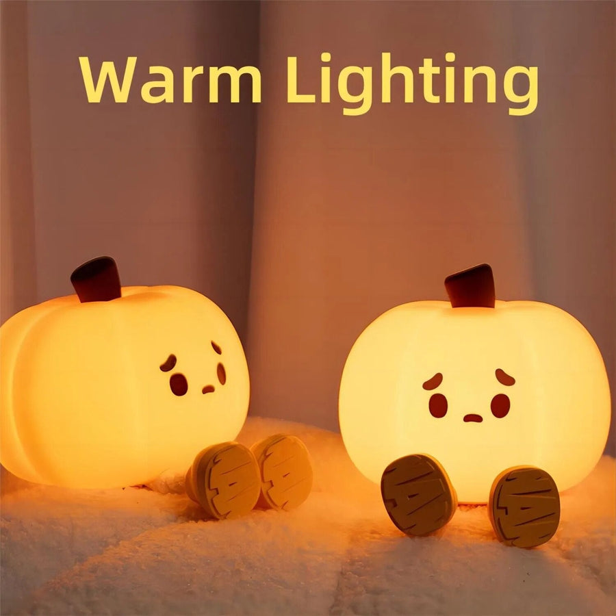 Sad Pumpkin Touch Sensor Lamp Decor - Image 5
