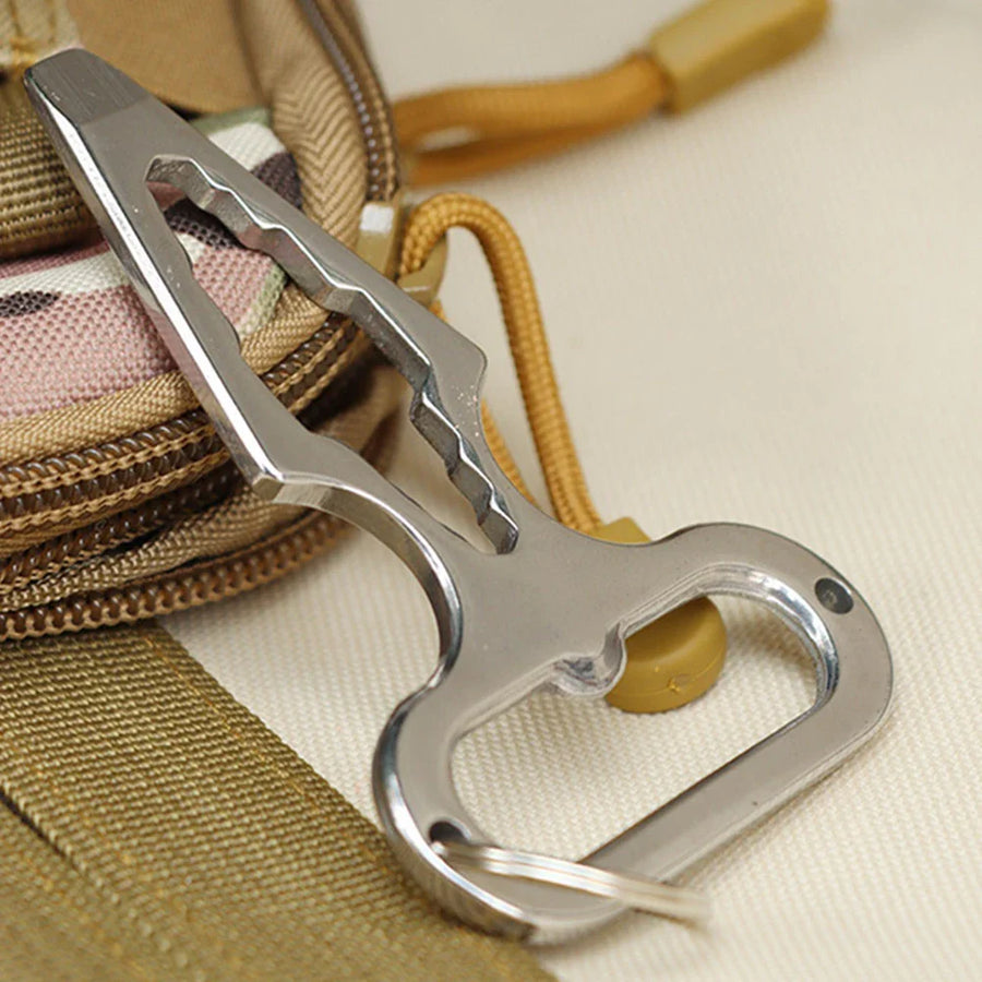 Stainless Steel Survival Multi-Tool Bottle Opener Camping Wrench - Image 2