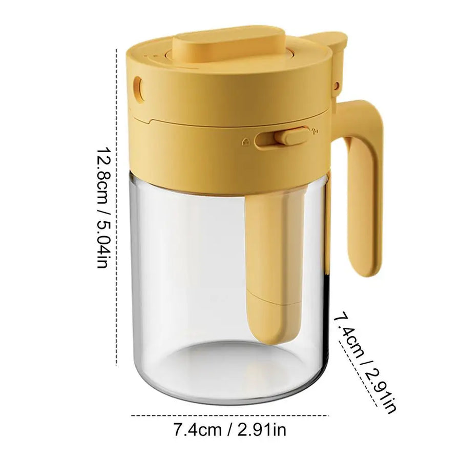 Transparent Glass Lockable Airtight Seasoning Jar with Spoon - Image 6