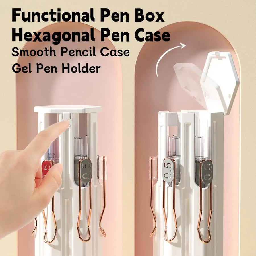 One-Touch Hexagon Pen Organizer Case - Image 3