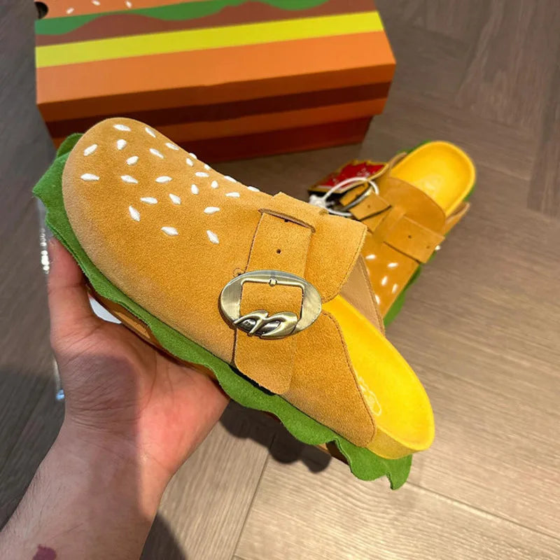 Hamburger Style Casual Beach Slippers - Image 0