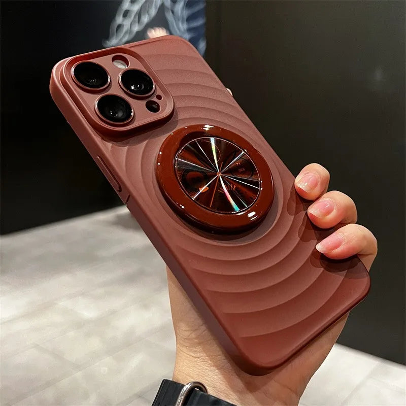 Clock Water Ripple Magsafe Bracket Phone Case - Image 11